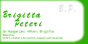 brigitta peteri business card