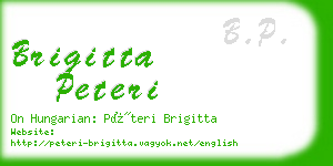 brigitta peteri business card